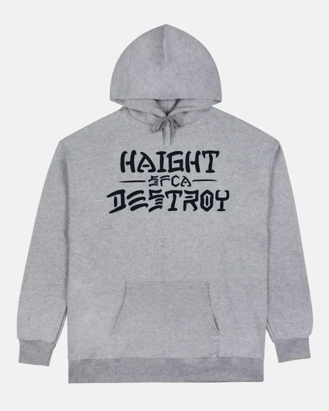 Thrasher Haight and Destroy hettegenser athletic heather