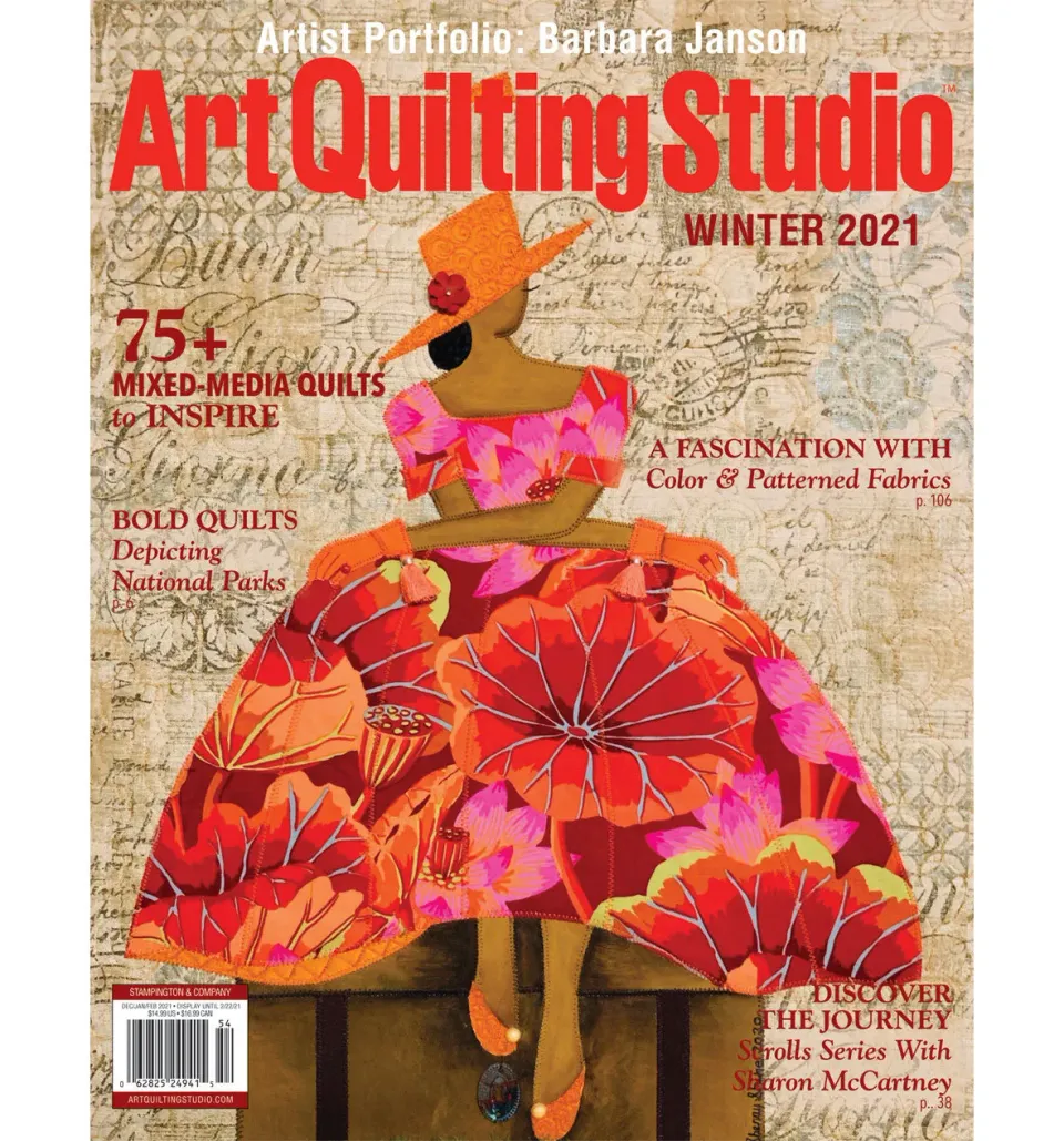 Stampington Art Quilting Studio Winter 2021 blad 144 sider