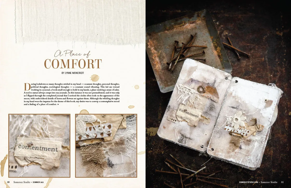 Stampington Somerset Studio Summer 2021 blad PDF mixed-media
