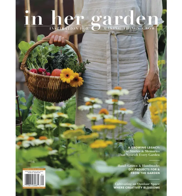 Stampington In Her Garden Spring 2023 blad hage vaar