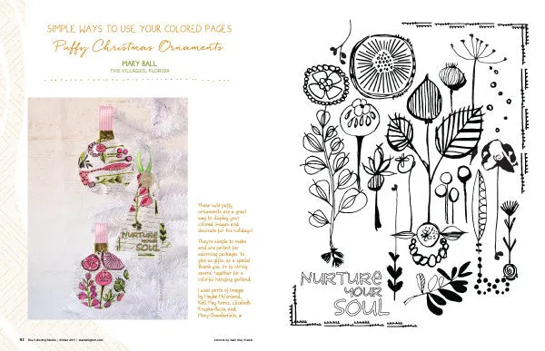 Stampington The Coloring Studio Winter 2017 blad PDF-utgave