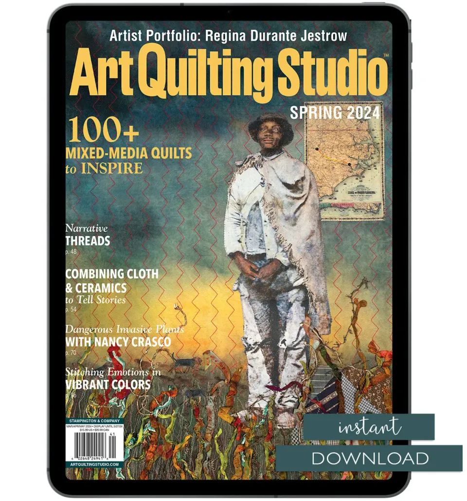 Stampington Art Quilting Studio blad vår 2024 PDF