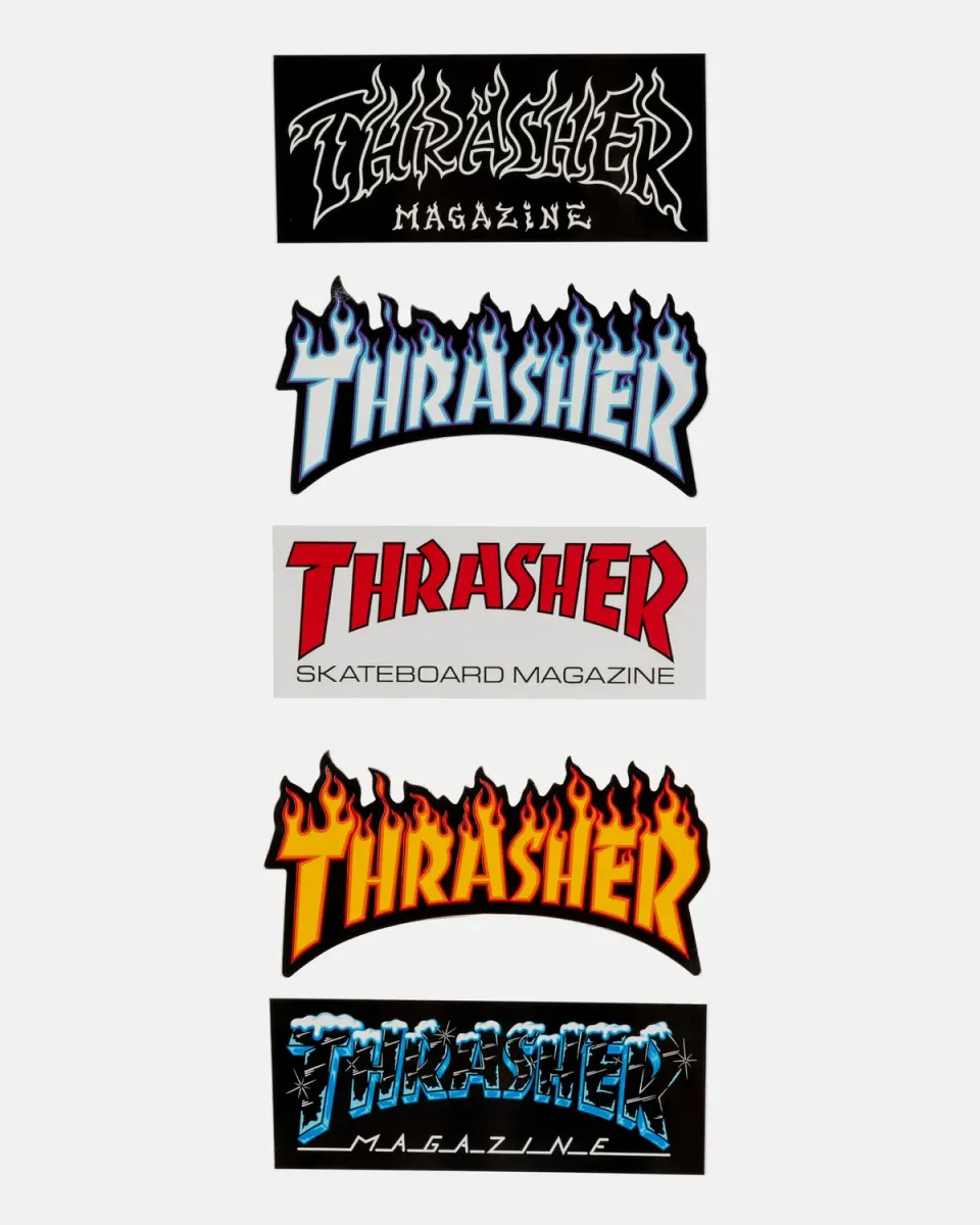 Thrasher Stickers klistremerker 5-pakning 8 tommer