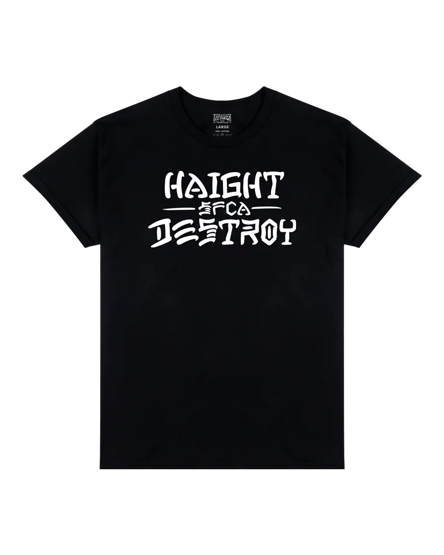 Thrasher Haight and Destroy t-skjorte svart