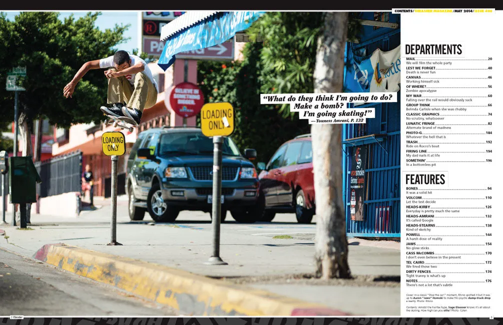 Thrasher Magazine mai 2014 blad med poster