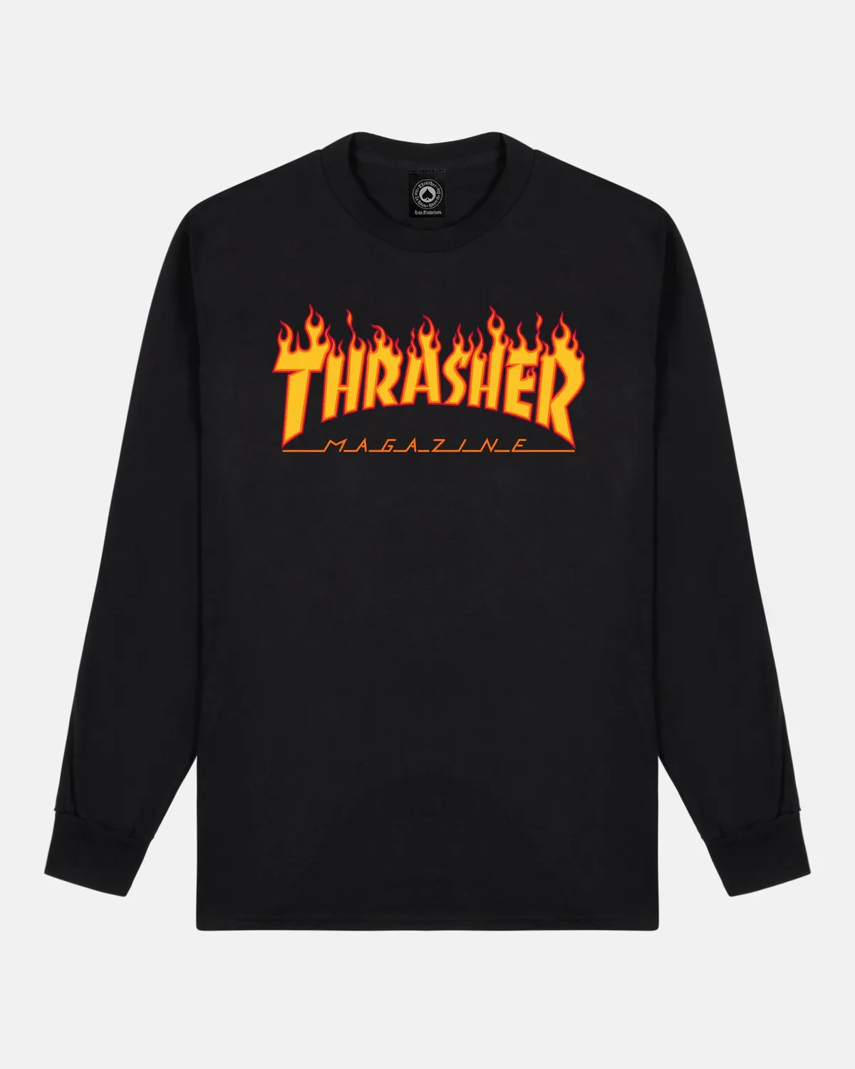 Thrasher Flame langermet trøye svart bomull