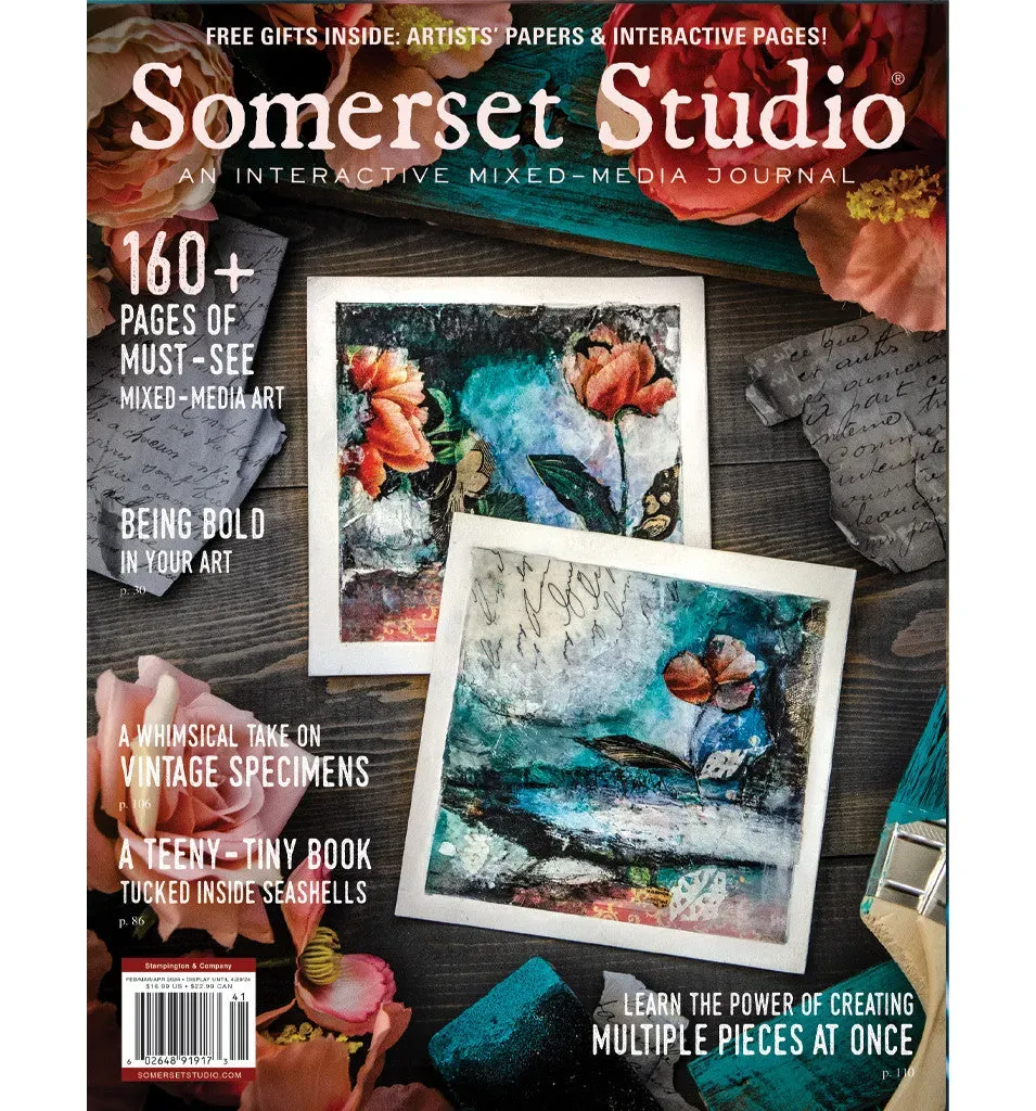 Stampington Somerset Studio Spring 2024 blad vårnummer mixed-media