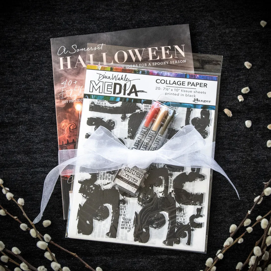 Stampington Somerset Halloween bundle blad + collage