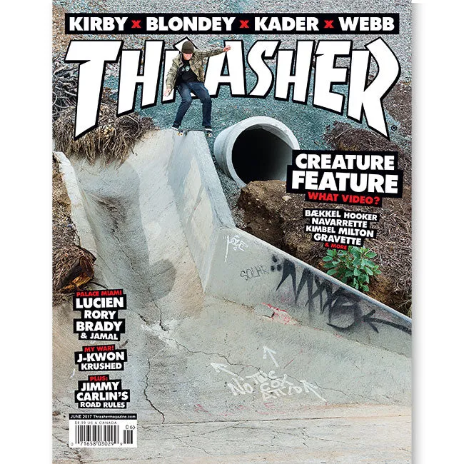 Thrasher Magazine juni 2017 bladet back issue
