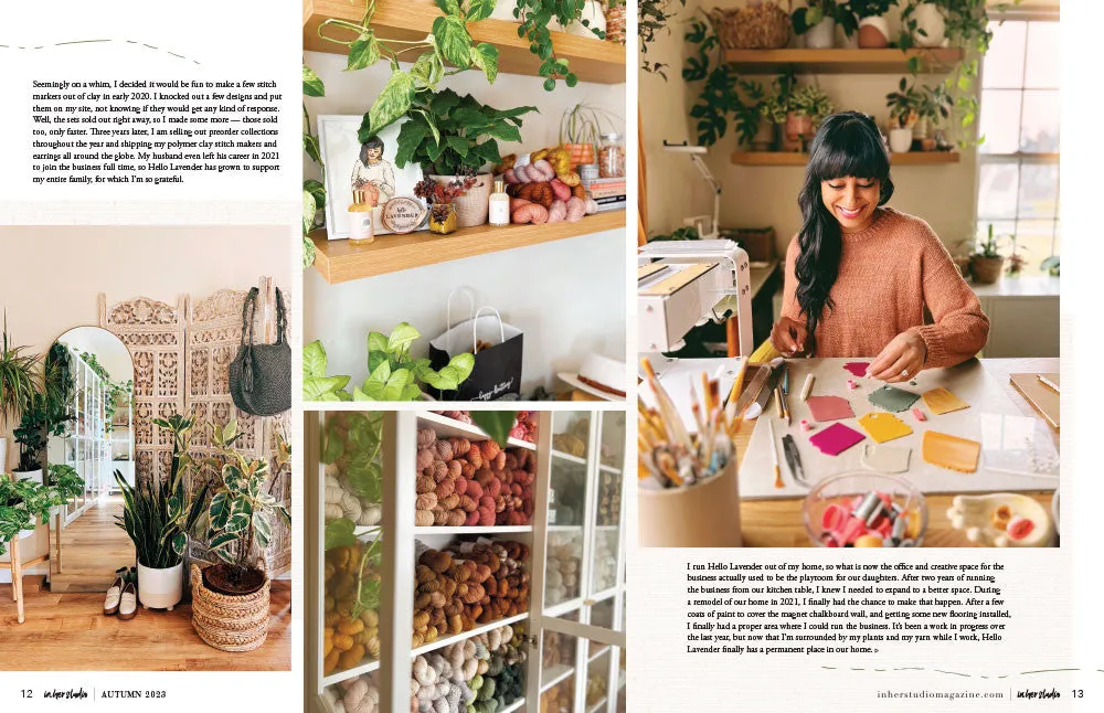 Stampington In Her Studio Autumn 2023 blad enkeltutgave atelier