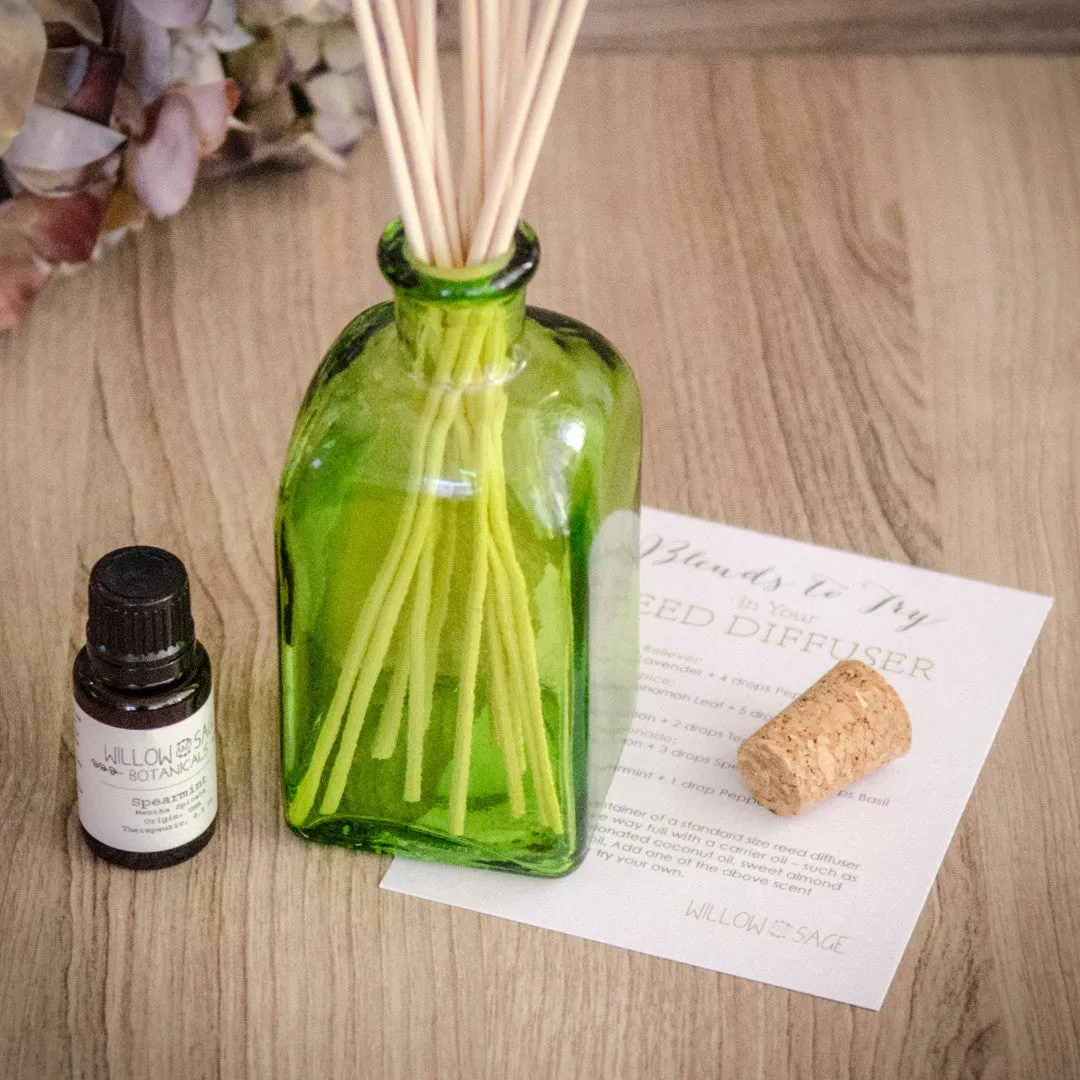Stampington Willow and Sage Spearmint diffuser-sett 8 oz mynte