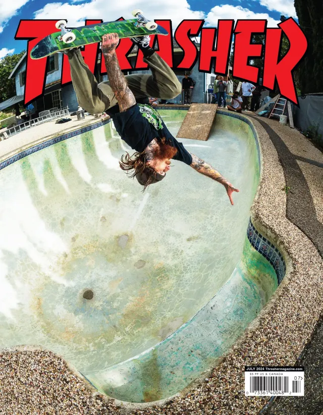 Thrasher juli 2024 blad med Chris Russell-cover