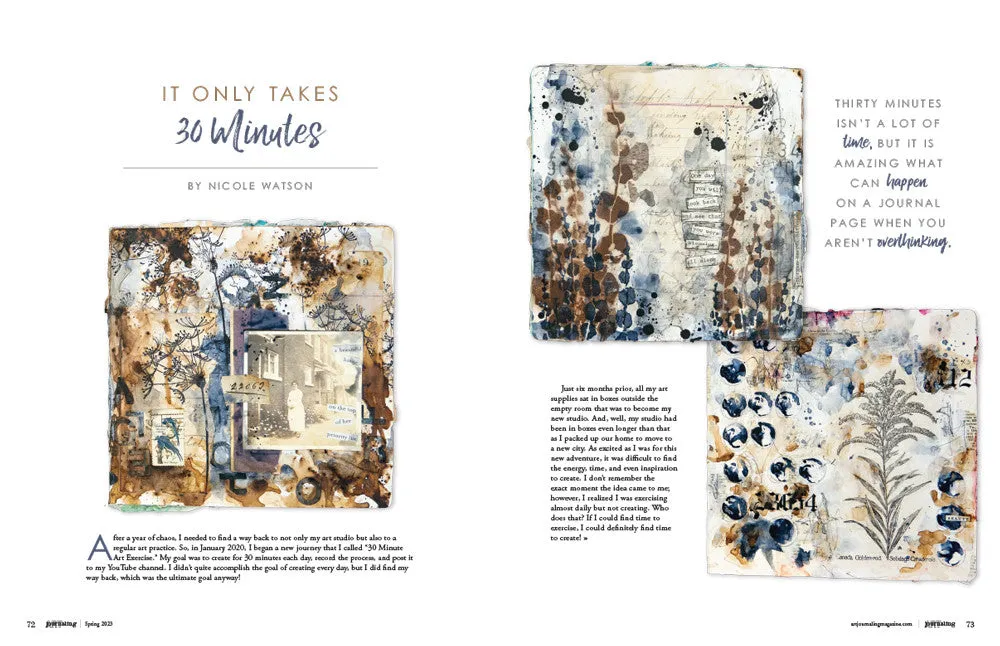 Stampington Art Journaling Spring 2023 blad 144 sider kreativ