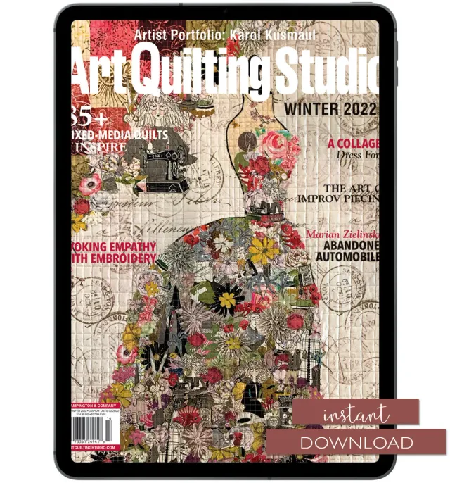 Stampington Art Quilting Studio Winter 2022 blad PDF quilting