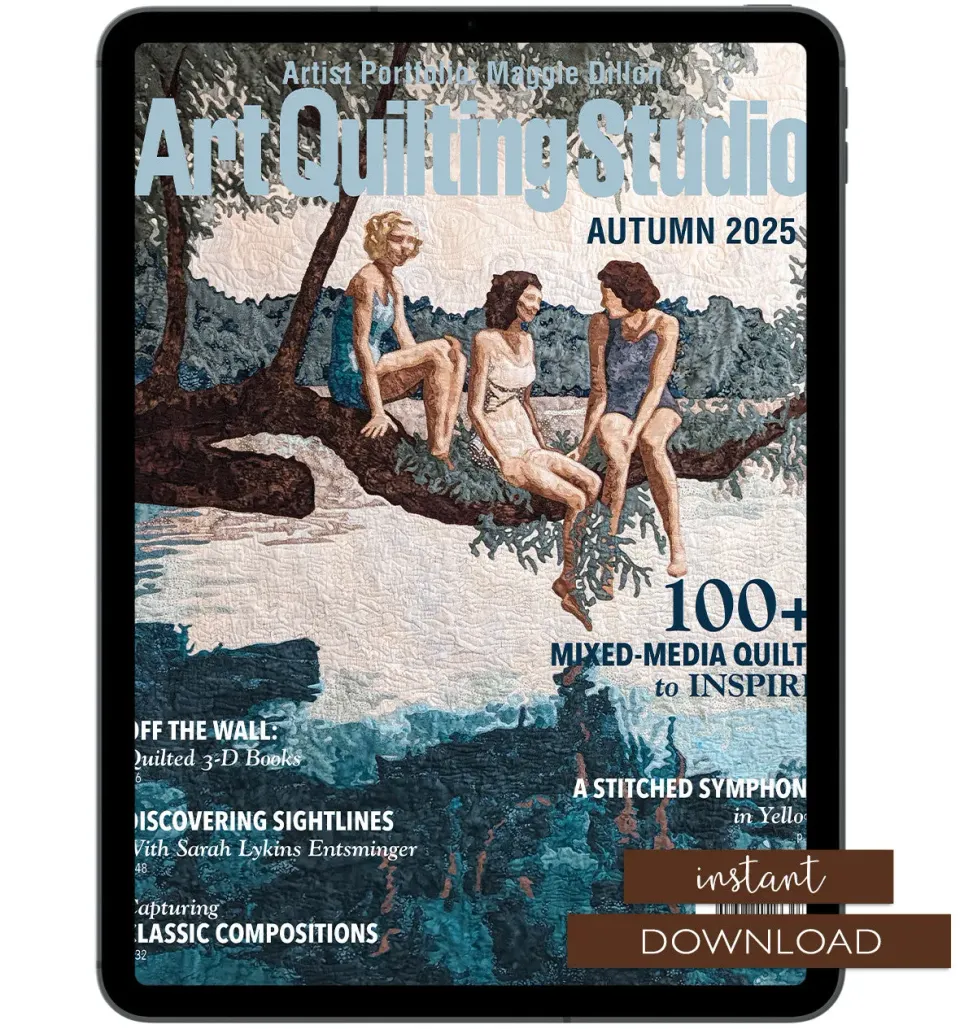 Stampington Art Quilting Studio Autumn 2025 blad pdf