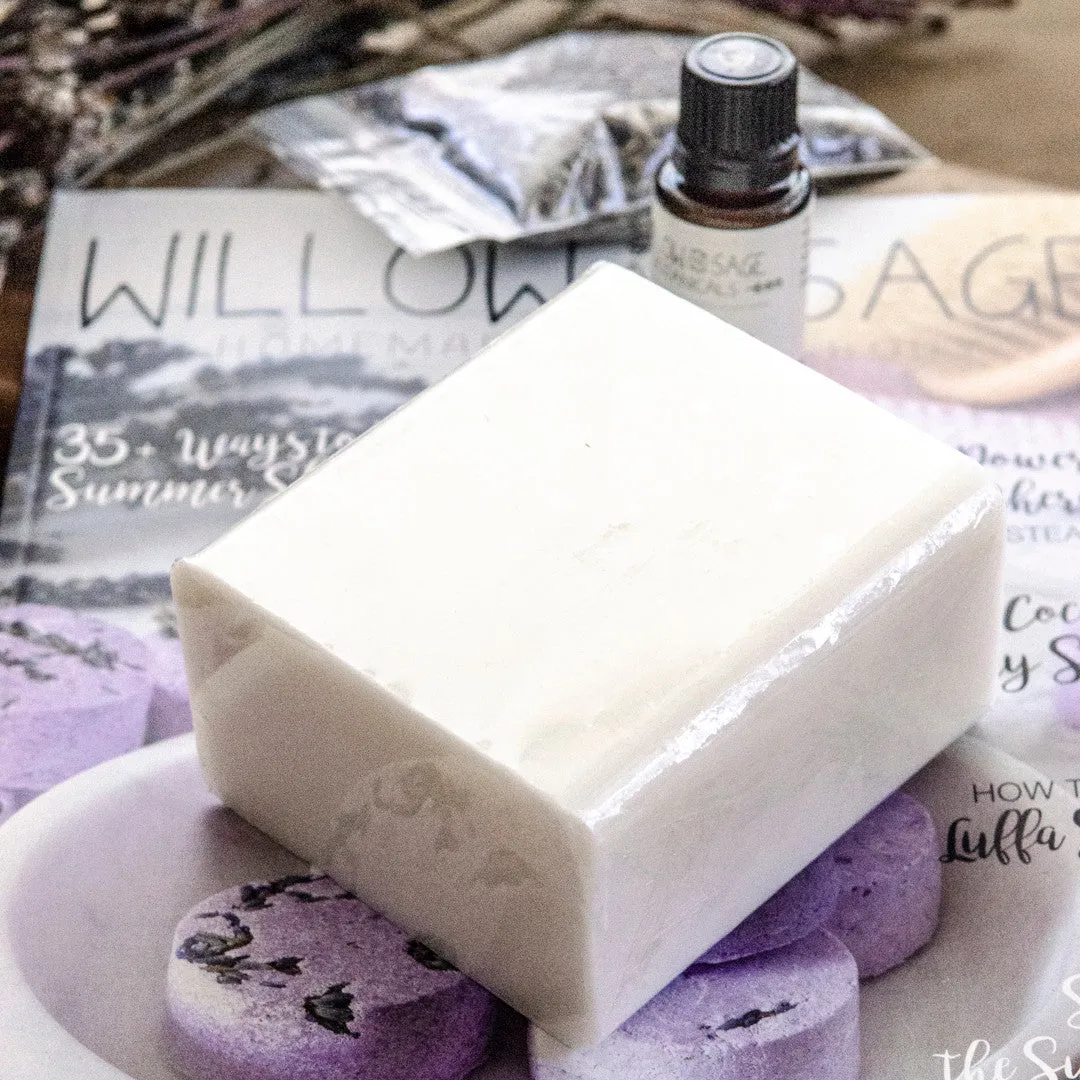 Stampington Willow and Sage lavendel startsett såpe bad