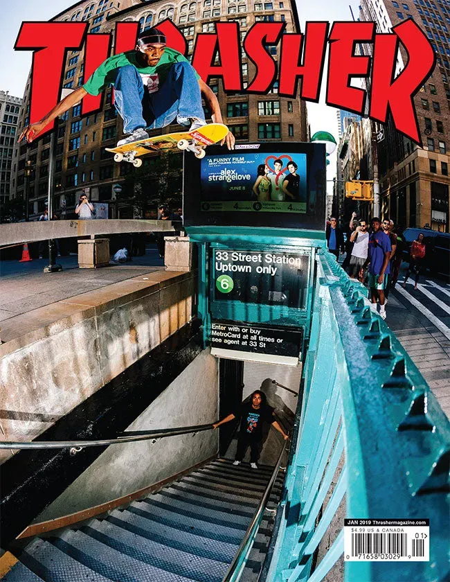Thrasher Magazine januar 2019 blad Tyshawn Jones