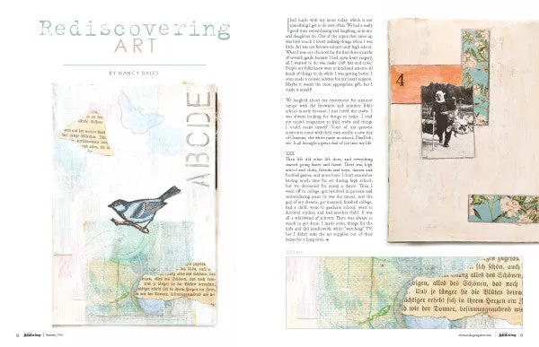 Stampington Art Journaling Summer 2016 pdf-blad collage