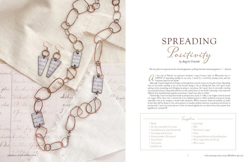 Stampington Belle Armoire Jewelry Winter 2021 blad smykkelaging