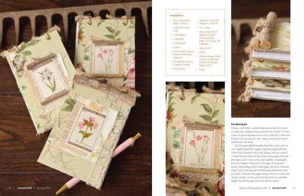 Stampington GreenCraft Spring 2018 blad PDF-nedlasting gjenbruk