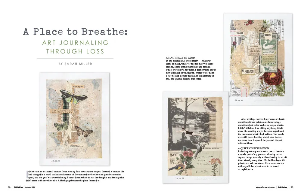 Stampington Art Journaling Autumn 2026 blad PDF journaling
