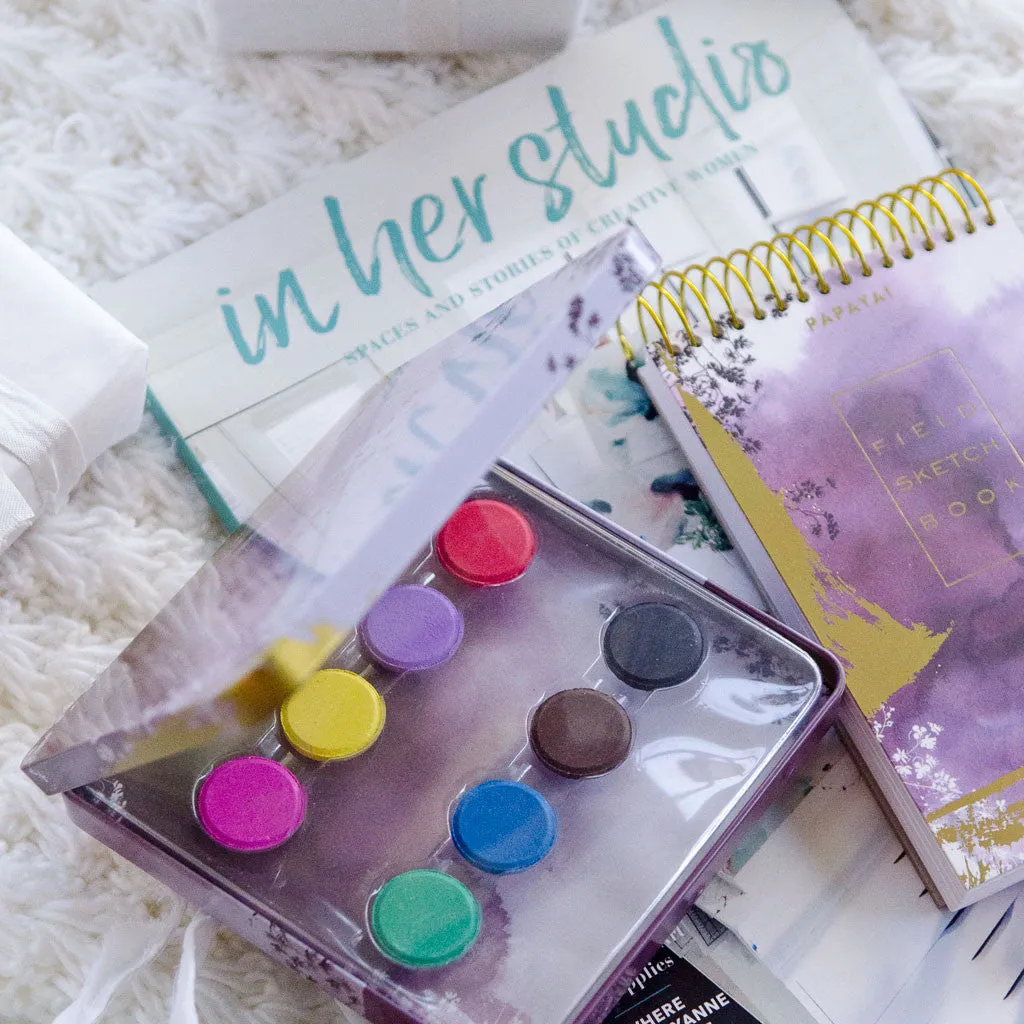 Stampington Love What You Make skissebokbundle akvarellsett