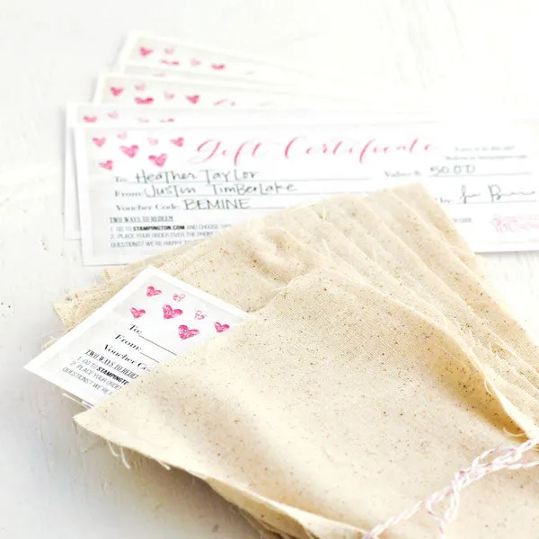 Stampington gavekort valentin 50 dollar valentinsgave