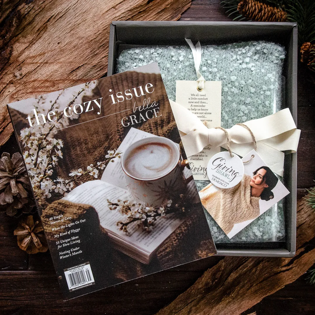 Stampington The Cozy Issue Volume 6 gavepakke sjal salvie
