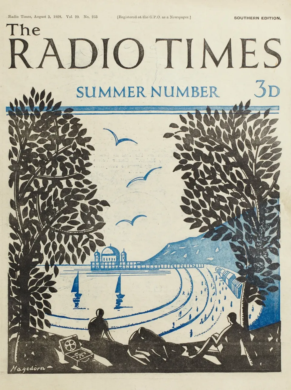 RadioTimes Summer Number 1928 plakat A4 retro