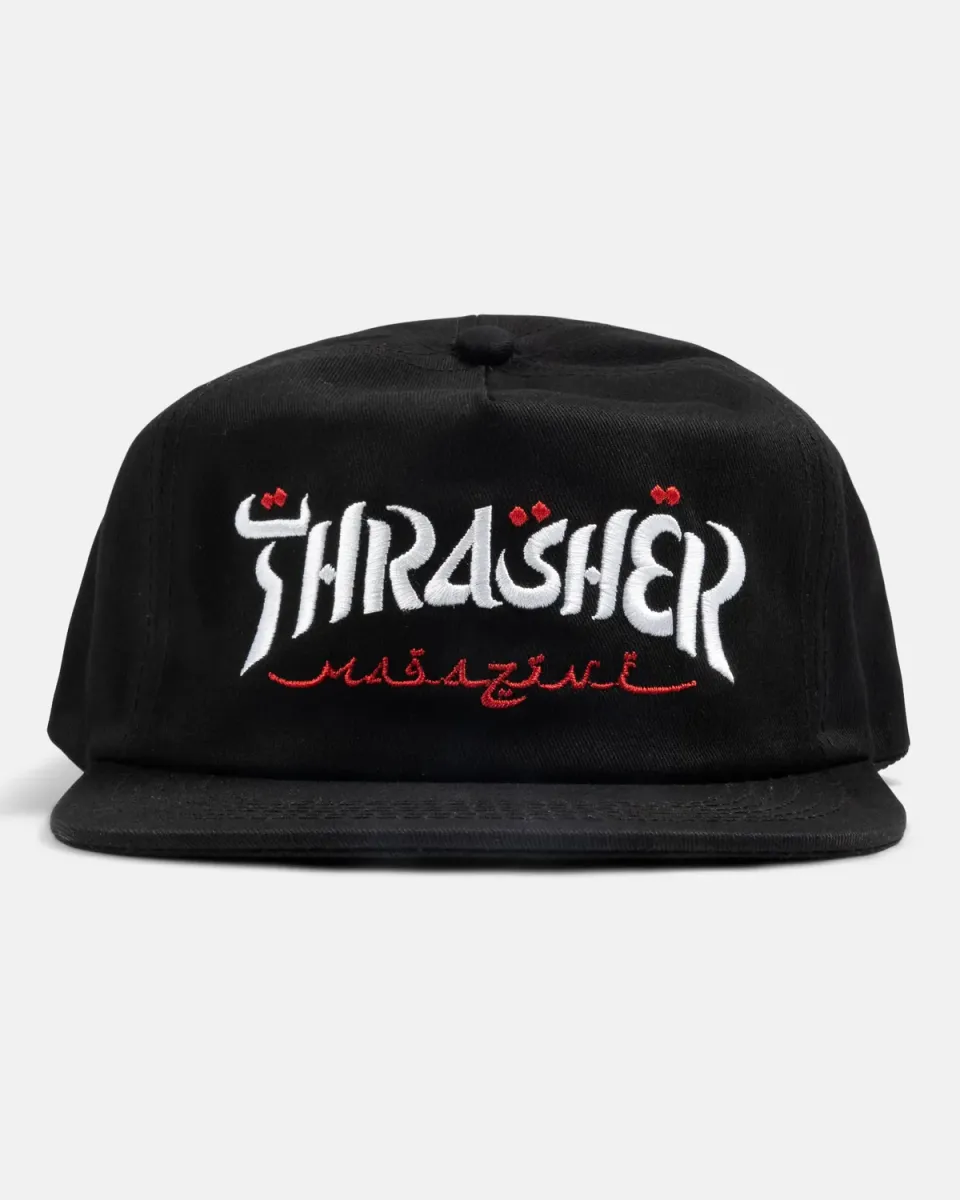 Thrasher Calligraphy snapback caps svart