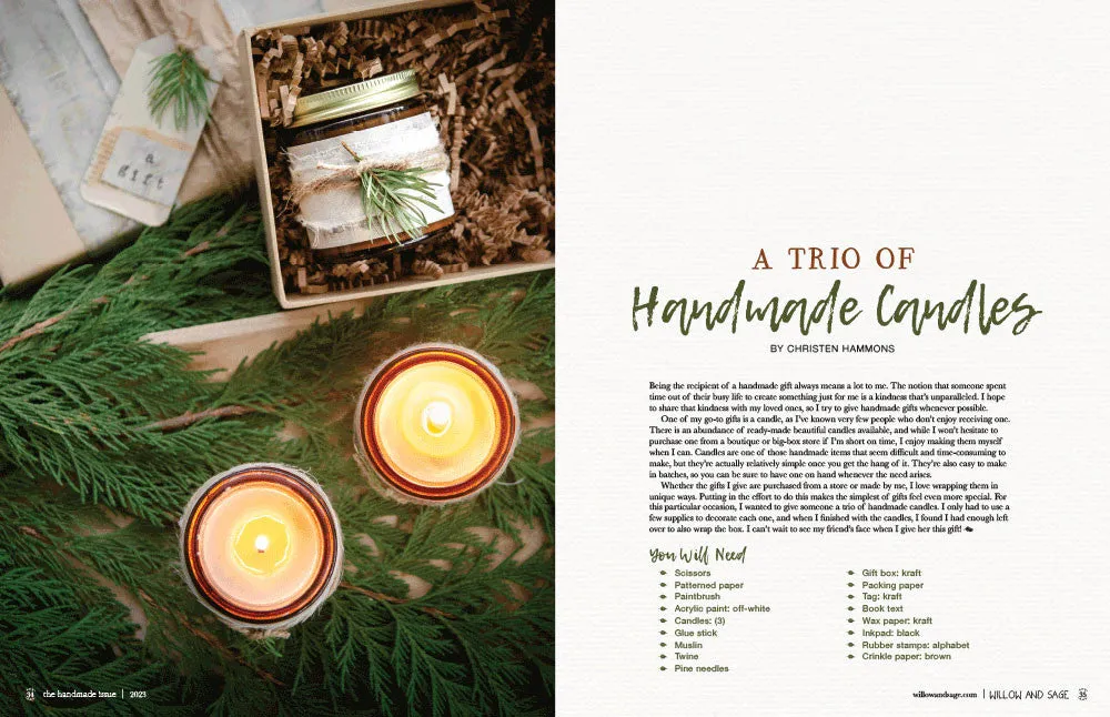 Stampington Willow and Sage Handmade Gift Issue e-blad gaveideer