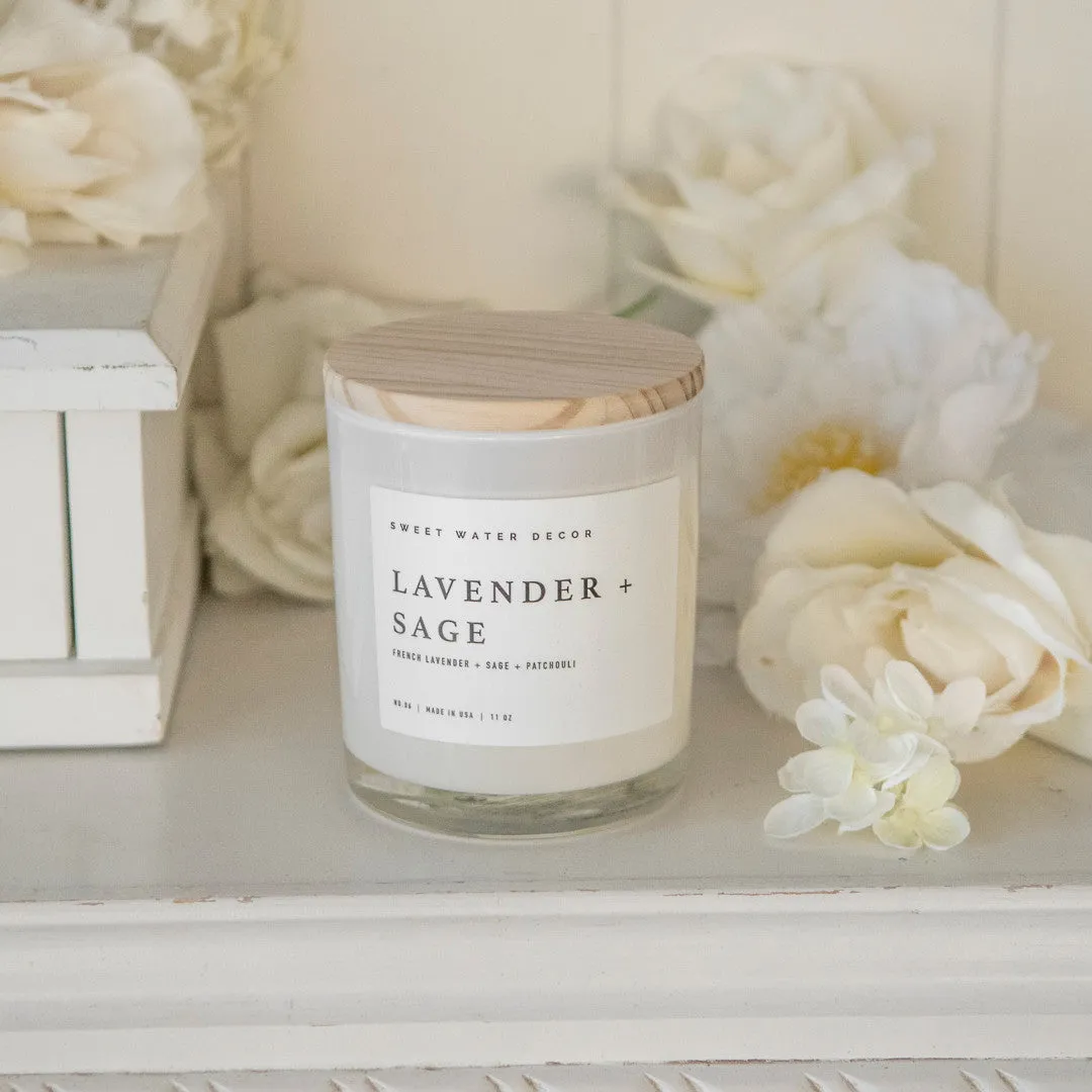 Stampington Lavender Sage duftlys 11oz soya beroligende