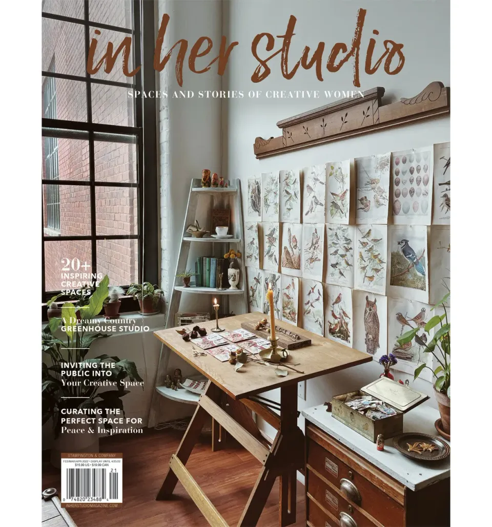 Stampington In Her Studio Spring 2022 blad papir atelier