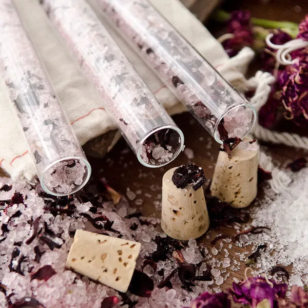 Stampington Hibiscus Bath Salts Vials DIY-sett badesalt