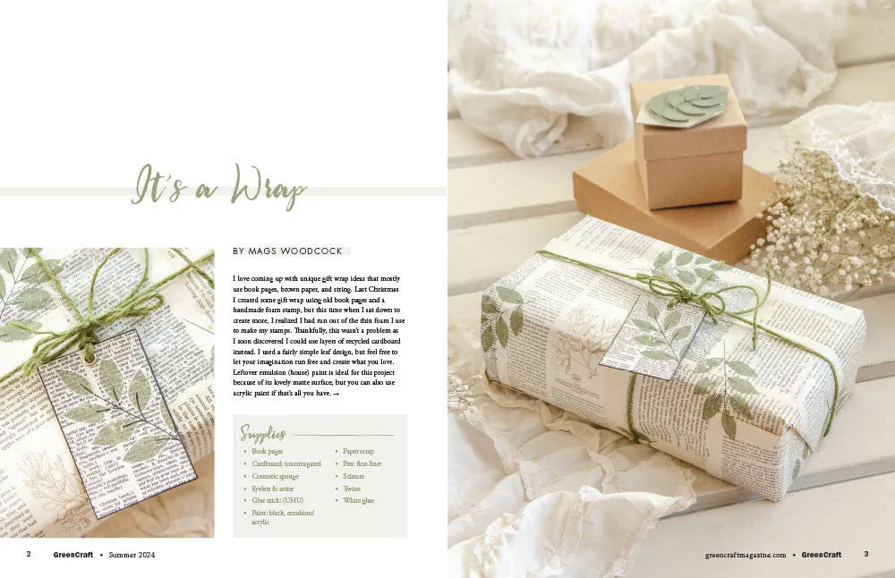 Stampington GreenCraft Summer 2024 blad gjenbruk