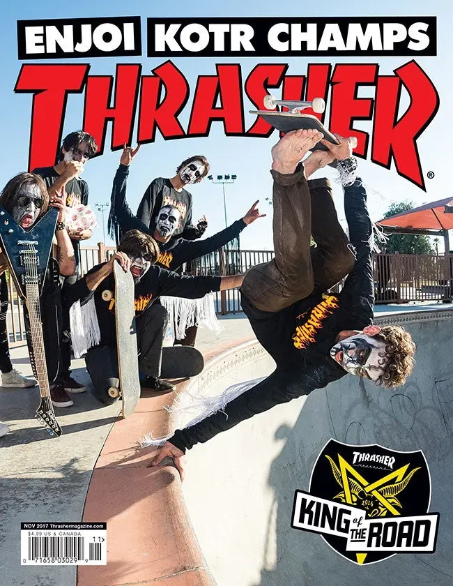 Thrasher Magazine blad november 2017 KOTR