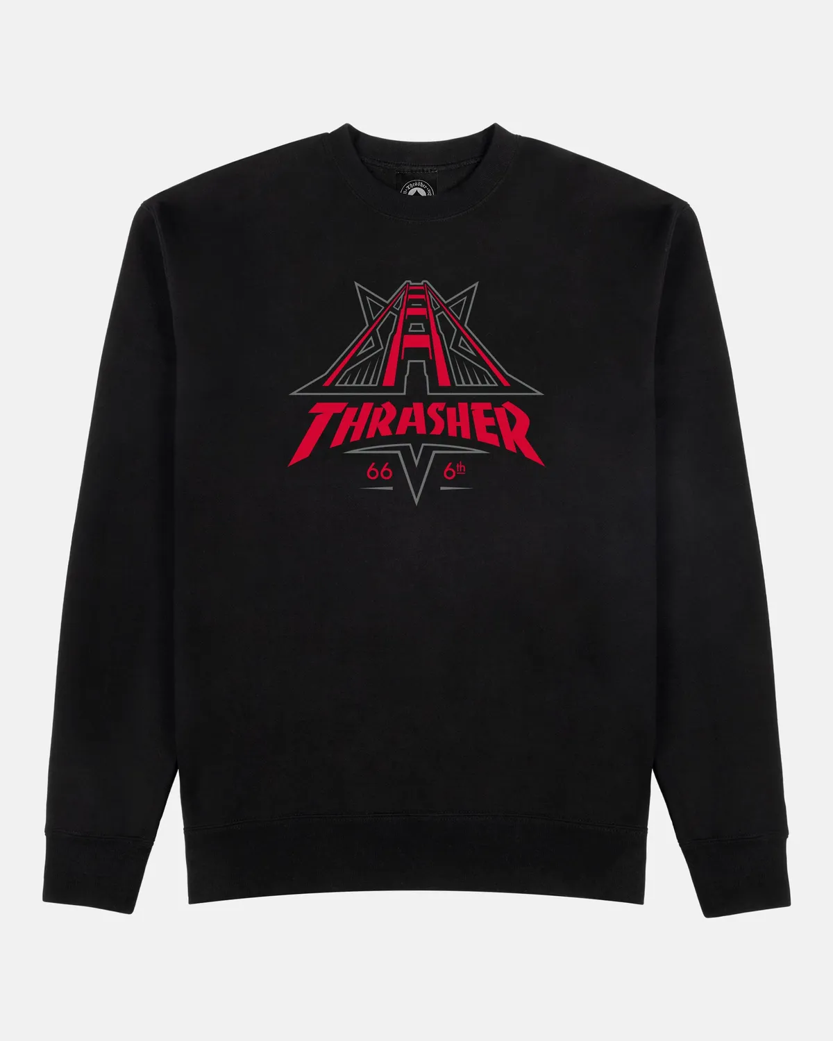 Thrasher Golden Gate crewneck genser svart bomull