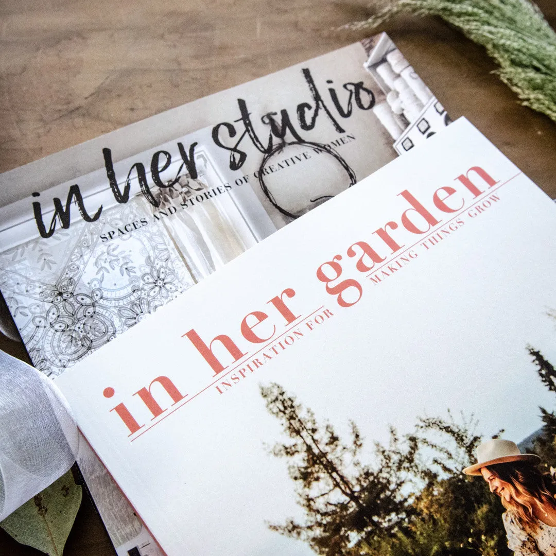 Stampington Sacred Spaces Springtime pakke 2 blad hage studio