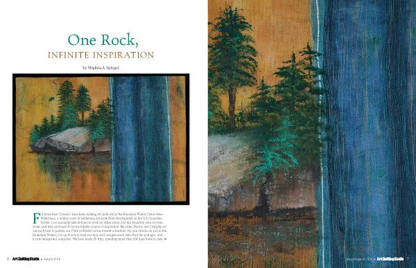 Stampington Art Quilting Studio Autumn 2019 blad lappeteknikk