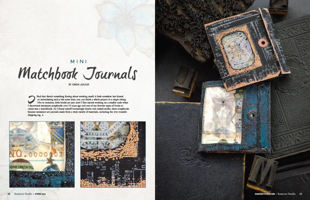Stampington Somerset Studio Spring 2023 blad PDF mixed-media