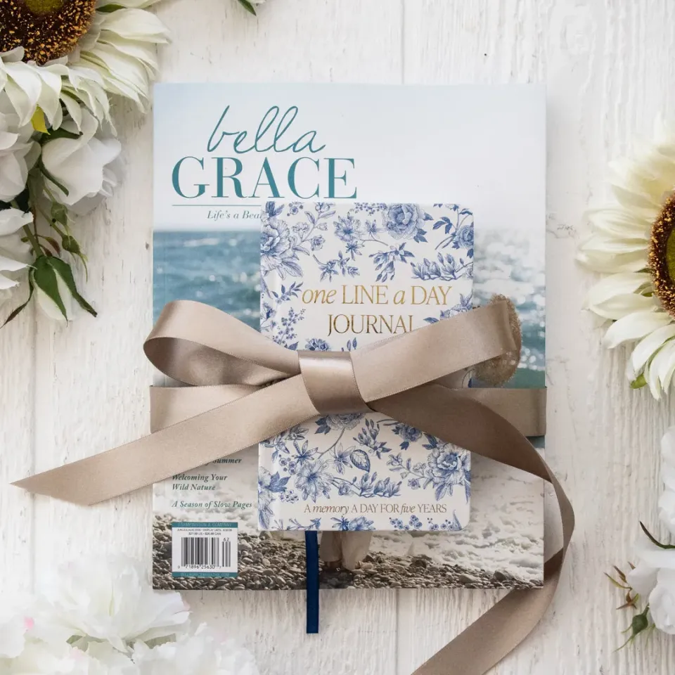 Stampington Bella Grace One Line a Day blad bundle Blue Delft