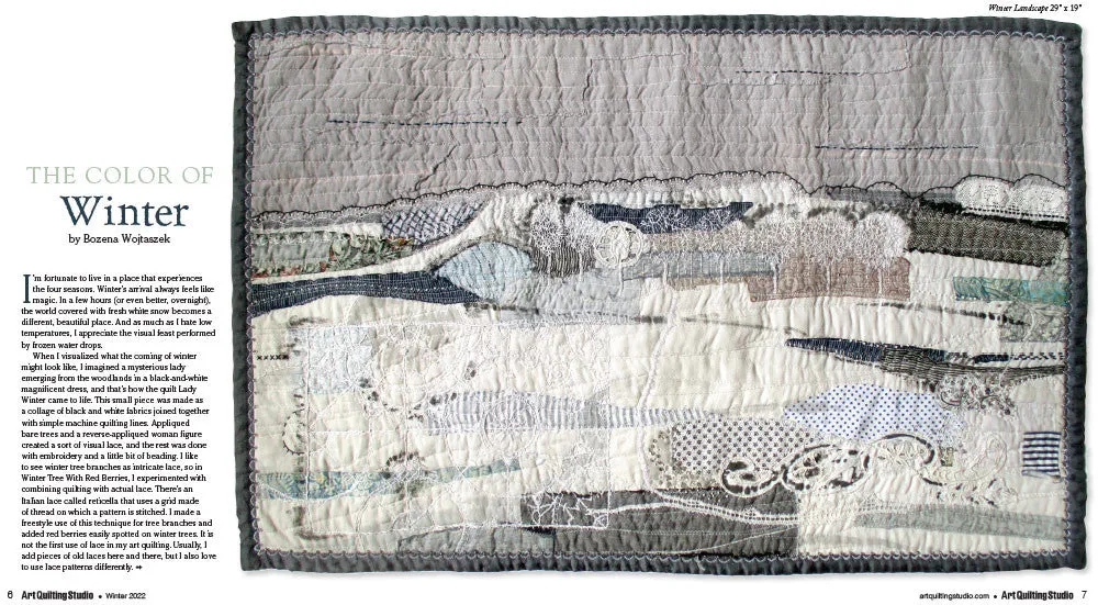 Stampington Art Quilting Studio Winter 2022 blad PDF quilting