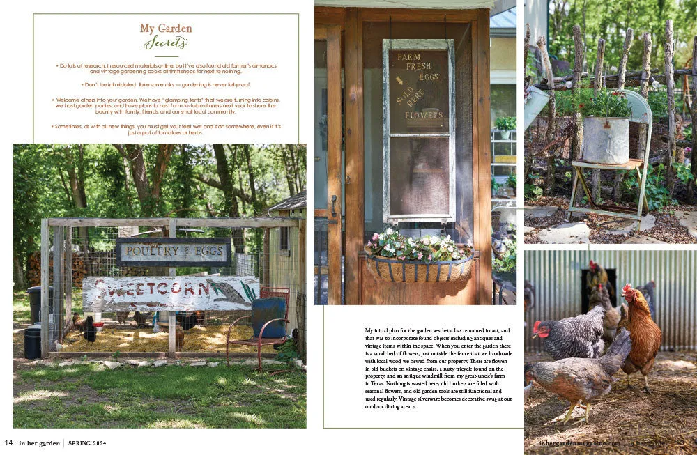 Stampington In Her Garden Spring 2024 blad 160 sider hage