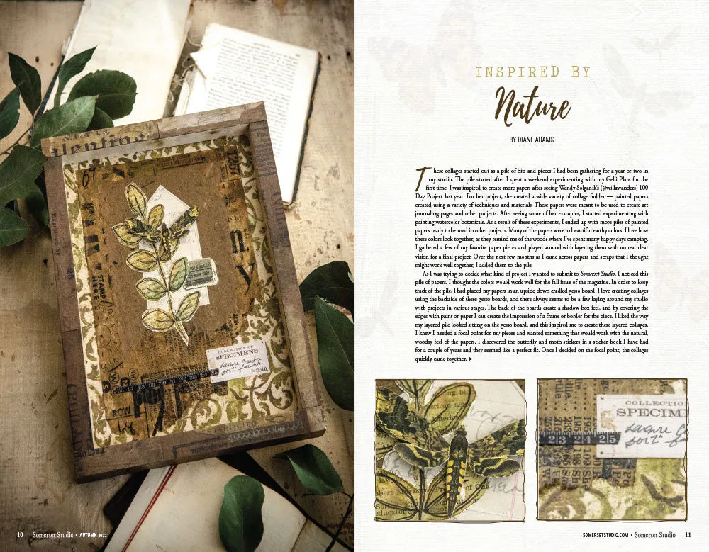 Stampington Somerset Studio Autumn 2022 blad PDF mixed media