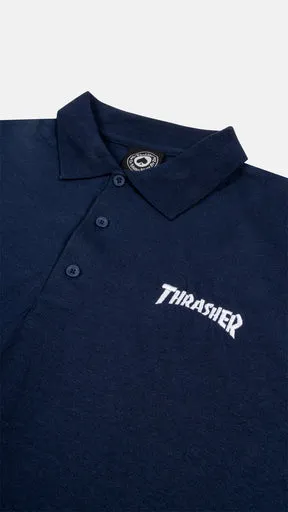 Thrasher polo pikéskjorte navy brodert logo