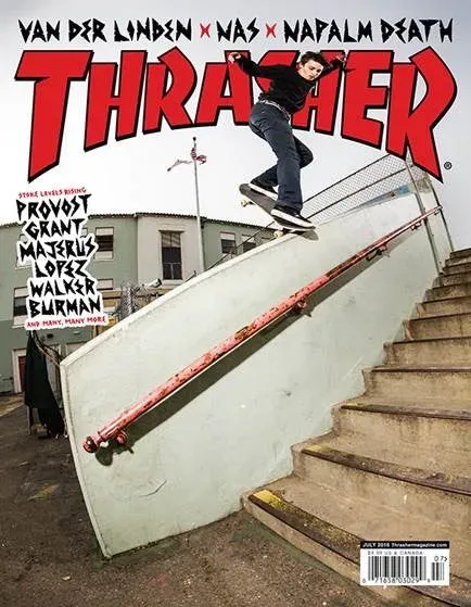 Thrasher July 2016 blad enkeltnummer skateboard