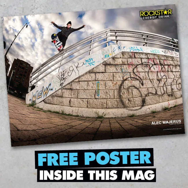Thrasher Magazine mars 2014 blad med poster