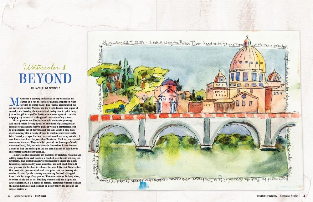Stampington Somerset Studio Spring 2023 blad PDF mixed-media