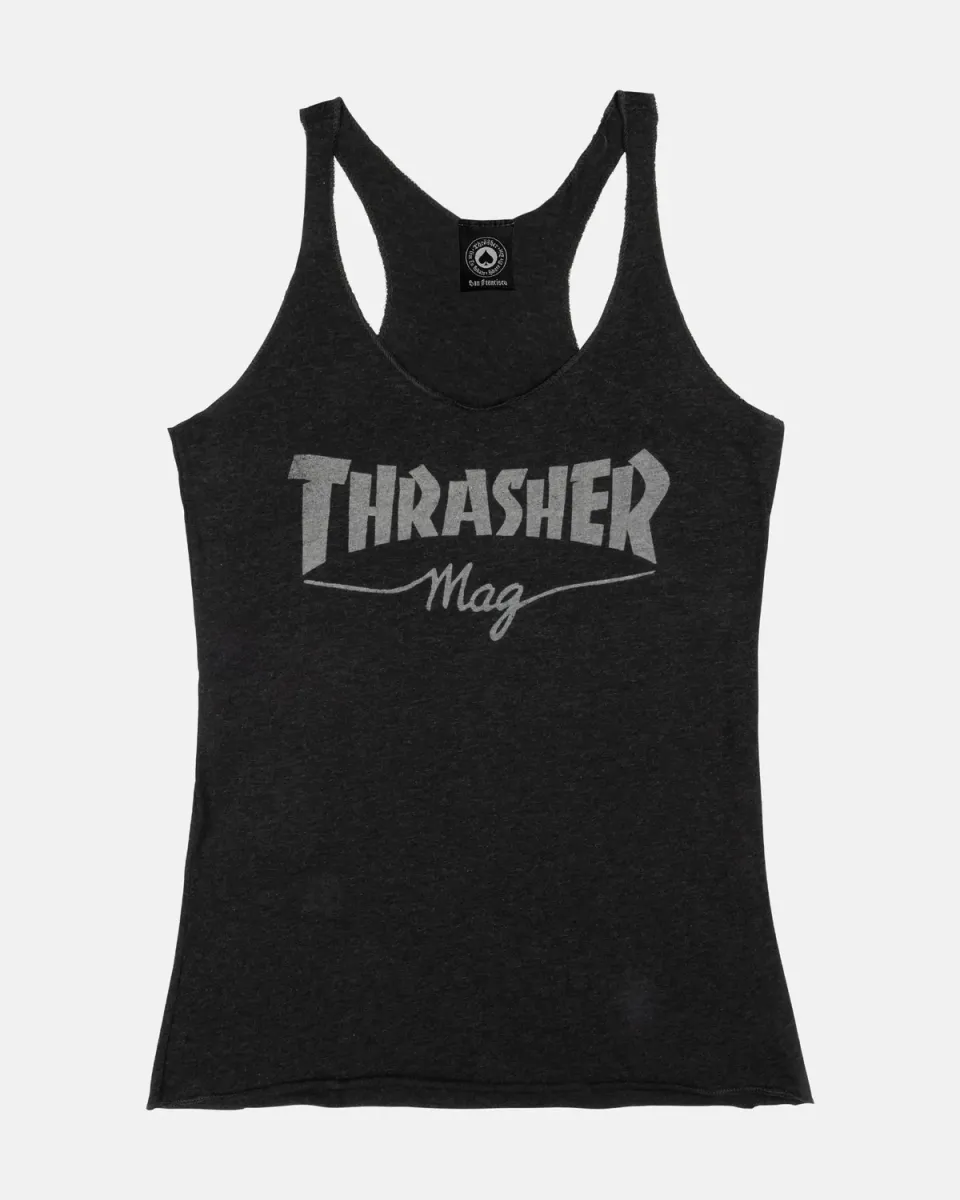 Thrasher Mag Logo singlet dame svart racerback
