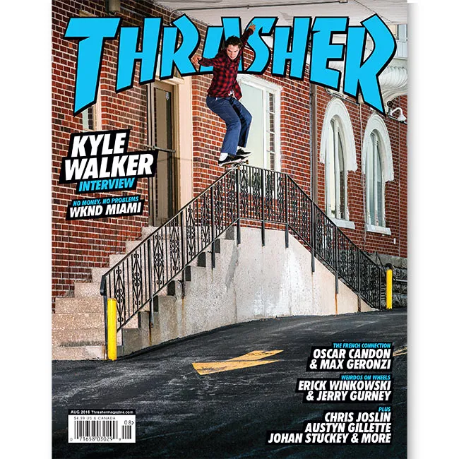 Thrasher august 2016 skateblad enkeltutgave